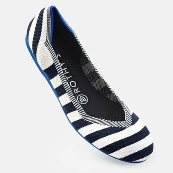 Rothy's Shoes - Rothy’s retired Navy Stripe round toe flat 9